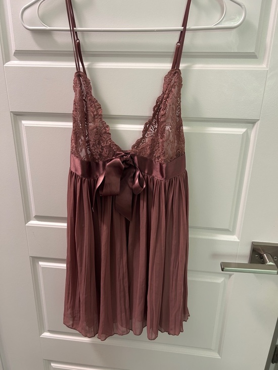 Victoria's Secret Other - Victoria's Secret Lace & Satin Bow Chemise - Dusty Rose Mauve